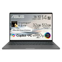 ASUS ノートパソコン Zenbook SORA UX3407RA 14.0型 Qualcomm Snapdragon X Elite メモリ32GB SSD...