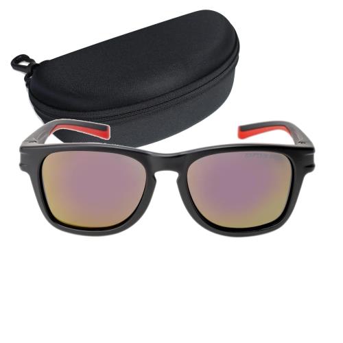 [キャプテンスタッグ] サングラス 偏光 メンズ サングラスケース付き PCプラスチック スモークレットミラー CSP-013-1-EH-72