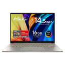 ASUS ノートパソコン Vivobook S 14X OLED 14.5インチ Ryzen 7 6800H メモリ16GB SSD512GB WPS Office搭載 Windows11 バッテリー駆動9.9時間 重量1.63kg 有機ELパネル搭載 サンドグレイ M5402RA-M9064W