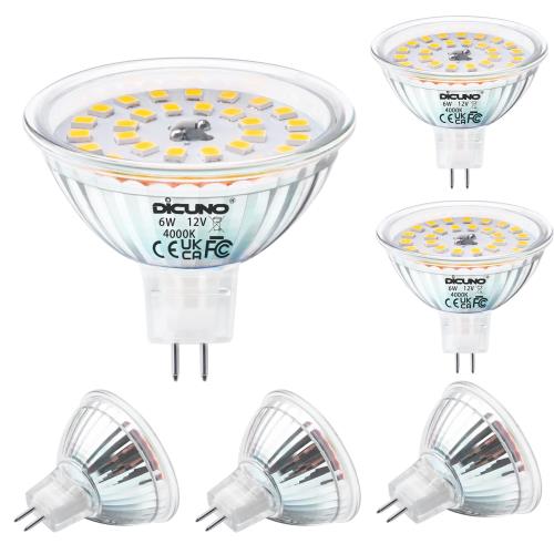 DiCUNO MR16 12V LEDŵ GU5.3 6W 70W  4000K 850lm ⵱ ݥåȥ饤 Ĵ...