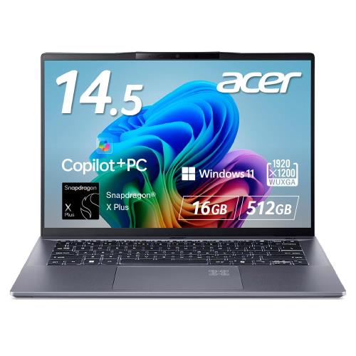 Acer ノートパソコン Swift Go 14 AI Snapdragon X Plus 16GBメモリー 512 SSD 14.5インチ WUXGA IPS ..
