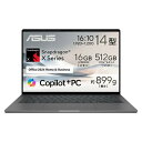 ASUS ノートパソコン Zenbook SORA UX3407QA 14.0型 Qualcomm Snapdragon X メモリ16GB SSD 512GB...