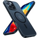 TORRAS iPhone 16 Pro Max 用 ケース 米軍耐黄変・Magsafe対応カメラコントロール対応 半透明 マグネット搭載 耐衝撃 マット感 黄ばみなし ストラップホール付き ワイアレス充電対応 6.9インチ ブラック