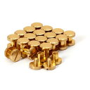 シカゴスクリュー 20個入り 8×4×4mm 真鍮組ネジ コンチョ バッグ ベルト 底びょう リベット スタッズ パーツ 鋲 リベット スタッド ネジ式 レザークラフト DIY ハンドメイド パーツ