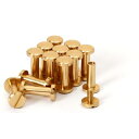 シカゴスクリュー 12個入り 8×4×12mm 真鍮組ネジ コンチョ バッグ ベルト 底びょう リベット スタッズ パーツ 鋲 リベット スタッド ネジ式 レザークラフト DIY ハンドメイド パーツ