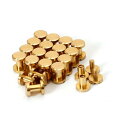 シカゴスクリュー 20個入り 8×4×6mm 真鍮組ネジ コンチョ バッグ ベルト 底びょう リベット スタッズ パーツ 鋲 リベット スタッド ネジ式 レザークラフト DIY ハンドメイド パーツ