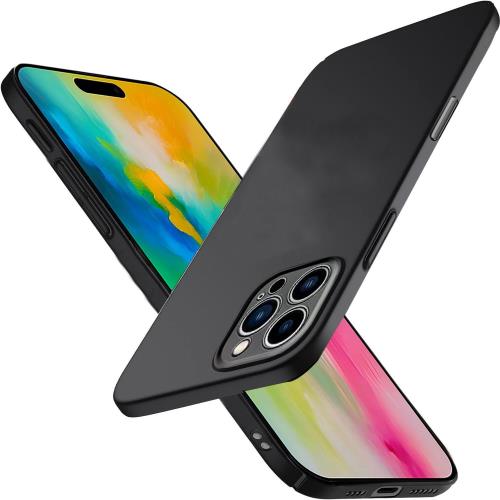 Wojiaozvlf 極薄 iPhone16promax 用 ケース 薄型 iPhone 16 pro max用 ケース PCマット質感 超軽量 黄変防止 指紋防 擦り傷防止 手触り良い 全面保護 超耐磨 耐衝撃アイフォン 16 Pro Max 用 カバー ワイヤレス充電対応 ブラック