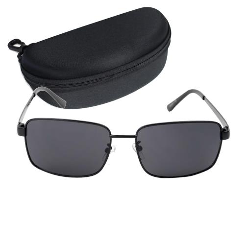 [キャプテンスタッグ] サングラス メンズ サングラスケース付き メタルフレーム ブラック CS-001-1-EH-72