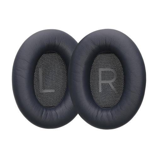 kwmobile 2x ヘッドホンカバー Bose QuietComfort 45 / QC45対応 交換用イヤーパッド - クッション PUレザー 紺色(2)