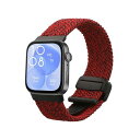 kwmobile 交換ベルト Huawei Watch Fit 3対応 バンド - 調節可能 吸水性 耐久性 ナイロン 赤色/黒色(2)