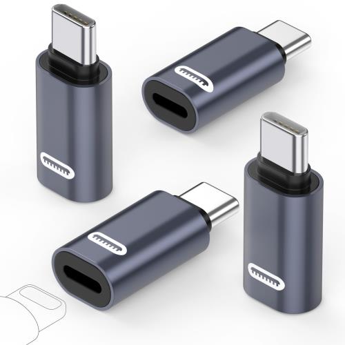 MoKo ライトニングからType C変換用アダプタ 4枚セット ライトニングto TypeC 変換アダプター 35W PD充..