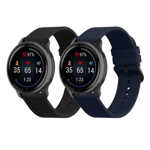 kwmobile 2x 򴹥Х 22mm Smartwatch Strap (Universal)б ٥ - ꥳХ ...