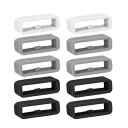 kwmobile ベルトループ 10x スマートウォッチ用 留め具 24mm Smartwatch Strap (Universal)対応 - ベルトバックル ...