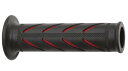 キジマ(Kijima) バイクパーツ グリップ SP4 ラバー製 125mm 22.2mm 貫通タイプ 汎用 ブラック/レッド 201-6774