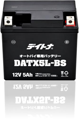 デイトナ(Daytona) YTX5L-BS互換品 バイク用 バッテリー 12V 密閉型 ゲルタイプ メンテナンスフリー 液入り充電済み DATX5L-BS