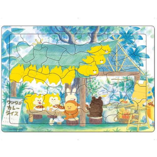 テンヨー(Tenyo) 日本製 チャイルドパズル ピースの形が楽しいシルエットピース ノラネコぐんだん カレーライス 40ピース こども向けパズル MC-40-...