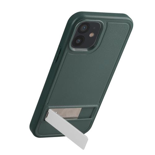 乐天商城 - kwmobile Apple iPhone 12 / iPhone 12 Pro対応 ケース - スタンド付き レンズ保護 耐衝撃 PC TPU - シリコン 深緑色