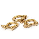 dカン 真鍮 Dリング 3個 9mm ネジ式 リング ハンドメイド アクセサリー パーツ キーホルダー金具 手芸 材料 小物 ネジ式