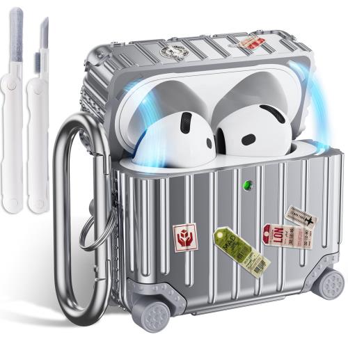 CAGOS for AirPods 4ケース 2024 エアポッツ第4世代専用カバー エアーポッズ4 ケー ス 磁気ロック付き 分離式 TPU+PC素材 えあぽ...