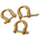 dカン 真鍮 Dリング 3個 15mm ネジ式 リング ハンドメイド アクセサリー パーツ キーホルダー金具 手芸 材料 小物 ネジ式