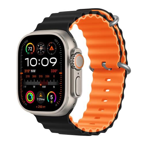 乐天商城 - Aizgalxor オーシャン バンド 対応 Apple Watch Ultra 49mm 46mm 45mm 44mm 42mm(Series 3/2/1)、ウォータースポーツシリコーン交換用バンド 対応 iWatch Ultra 2/Series 10/9/8/7/6/5/4/3/2/1/SE