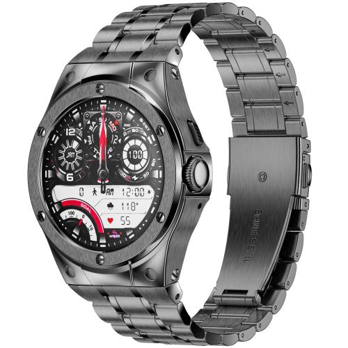 [MioHHR] ステンレススチールケースとバンドは、Google Pixel Watch 3 と互換性があり、Google Pixel Watch 45mm用ストラップ付きメタル保護バンパーカバー、男女兼用 グレー