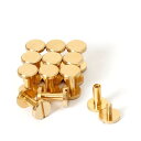 シカゴスクリュー 12個入り 10×4×10mm 真鍮組ネジ コンチョ バッグ ベルト 底びょう リベット スタッズ パーツ 鋲 リベット スタッド ネジ式 レザークラフト DIY ハンドメイド パーツ