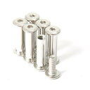 シカゴスクリュー 6個入り 12mm x 8mm x 28mm ステンレス鋼 ネジ コンチョ バッグ ベルト 底びょう リベット スタッズ パーツ 鋲 リベット スタッド ネジ式 レザークラフト DIY ハンドメイド パーツ
