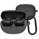 BUITFOU Bose Ultra Open Earbuds ケース シリコン製 落下防止 キズ防止 耐衝撃 防塵 軽量 装着充電可能 カラビナ付き 紛失防止(ブラック) イヤホンケース 旅行、日常使用、アクティブライフスタイル