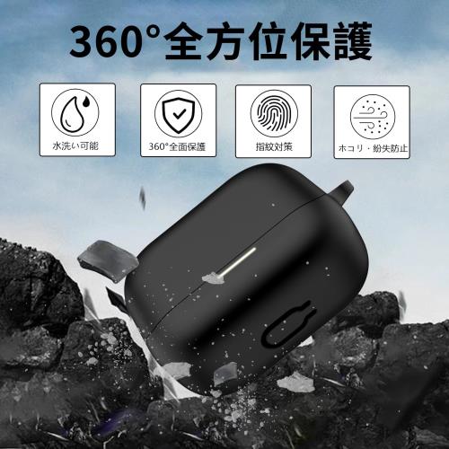 BUITFOU For Anker Soundcore K20i ケース K20i 保護カバー K20i ケース 柔らかい シリコン製 落下防止 キズ防止 耐衝撃 防塵 軽量 装着充電可能 カラビナ付き 紛失防止(ホワイト)