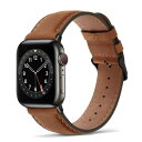 コンパチブル Apple Watch バンド 42mm(シリーズ10) 41mm 40mm 38mmアップルウォッチ バンド, 高級 本革 交換バンド ビジネス Apple Watch シリーズ10/9 / 8 / 7 / 6 / 5 / 4 / 3 / 2 / 1 / SE2 / SE 用 (38mm 40mm 41mm,ブラウン)
