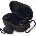 BUITFOU Bose QuietComfort Earbuds ケース Bose QuietComfort Earbuds 保護カバー Bose QuietComfort Earbuds ケース 柔らかい シリコン製 落下防止 キズ防止 耐衝撃 防塵 軽量 装着充電可能 カラビナ付き 紛失防止(ブラック)