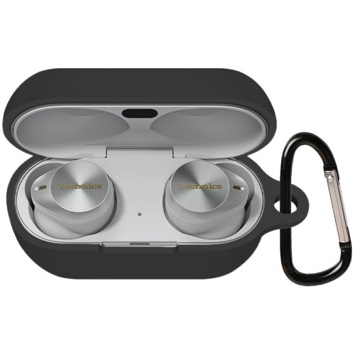 BUITFOU Technics EAH-AZ80 ケース パナソニック Technics EAH-AZ80 保護カバー Panasonic Technics EAH-AZ80 ケース 柔らかい シリコン製 落下防止 キズ防止 耐衝撃 防塵 軽量 装着充電可能 カラビナ付き 紛失防止(ブラック)