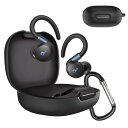 BUITFOU For Anker Soundcore Sport X20 ケース Sport X20 保護カバー Sport X20 ケース 柔らかい シリコン製 落下防止 キズ防止 耐衝撃 防塵 軽量 装着充電可能 カラビナ付き 紛失防止(ブラック)