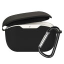 BUITFOU JBL WAVE BUDS 2 ケース JBL WAVE BUDS 保護カバー JBL WAVE BUDS 2 ケース 柔らかい シリコン製 落下防止 キズ防止 耐衝撃 防塵 軽量 装着充電可能 カラビナ付き 紛失防止(ブラック)