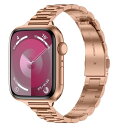 スポーツ バンド と互換性のある Apple Watch Ultraバンド49mm 46mm 45mm 44mm 42mm, ステンレス製 プレミアムステンレス...