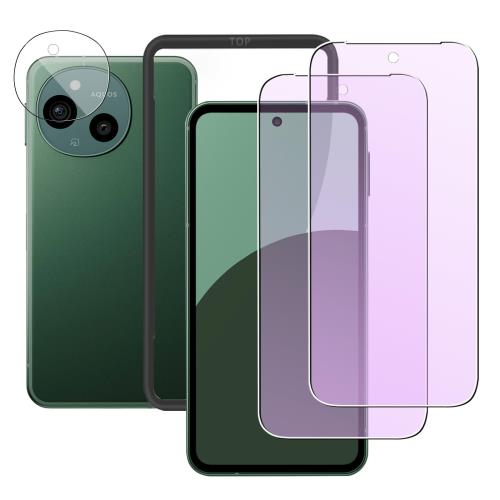 iXinQu�ʥ֥롼�饤�ȥ��åȡ�AQUOS Sense 9 �� ���饹�ե���� (2��)+�����ե�����1��˥��������դ� ��ñŽ���դ� ��ư���� ��ˢ�ɻ�...