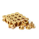 シカゴスクリュー 20個入り 8×4×4mm 真鍮組ネジ コンチョ バッグ ベルト 底びょう リベット スタッズ パーツ 鋲 リベット スタッド ネジ式 レザークラフト DIY ハンドメイド パーツ 2