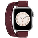 コンパチブル apple watch バンド レザー 2重巻き アップルウォッチ バンド レディース 細いタイプ 40mm 41mm 38mm 44mm 45m...