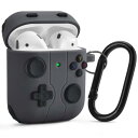 CAGOS AirPods ケース AirPods第1/2世代に適用 エアーポッズカバー 分離式 シリコン 3D 漫画 AirPods 2/1保護カバー 分離式 おしゃれ カラビナ付き LEDライト可視 ワ・