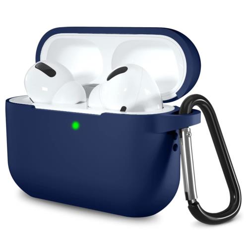 BUITFOU Airpods Pro 2 ケース(2023/2022) エアーポッズプロ保護カバー Airpods Pro 2 カバー 柔らかい シリコン製 落下防止 キズ防止 耐衝撃 防塵 軽量 装着充電可能 カラビナ付き 紛失防止(ブルー)