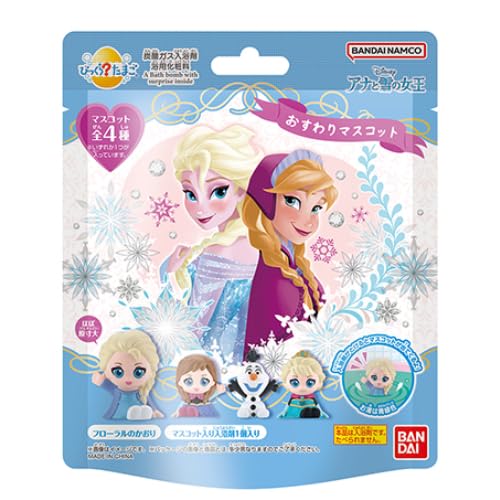 6個セットバスボム バンダイ おすわりマスコット アナと雪の女王 バスボール アナ雪 ディズニー マスコット入り キッズもママも嬉しい 歯磨き 1本 おまけ付き 3