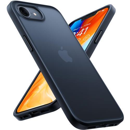 TORRAS iPhone 16e 用 ケース米軍進化耐久性 2025 半透明 耐衝撃 マット感 黄ばみなし 滑り止め 指紋防止 レンズ保護 耐久性 カバー ストラップホール付き 6.1インチ（マットブラック）