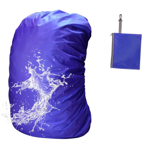 [SLEEPSINERO] 2倍以上撥水・超軽量80g リュックカバー 防水 レインカバー 梅雨対策 落下防止 35－80L (L,ダークブルー)