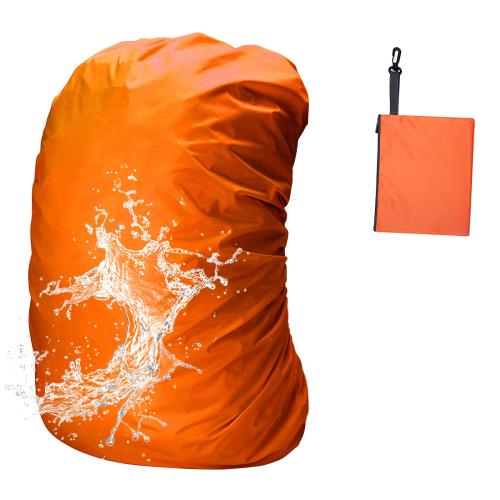 [SLEEPSINERO] 2倍以上撥水・超軽量80g リュックカバー 防水 レインカバー 梅雨対策 落下防止 35－80L (2XL,オレンジ)