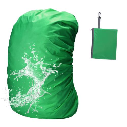 [SLEEPSINERO] 2倍以上撥水・超軽量80g リュックカバー 防水 レインカバー 梅雨対策 落下防止 35－80L (S,グリーン)