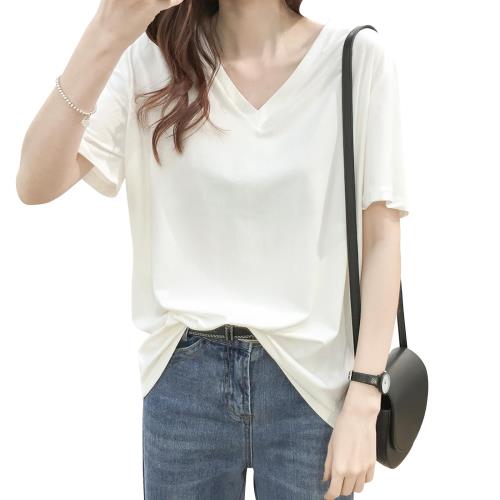 Other - [SLEEPSINERO] tシャツ ティーシャツ レディース 半袖 上半身の厚みを隠す！Vネックで痩せ見え レディーストップス オーバーサイズ ゆったり 透けない 吸汗速乾 通気 夏服レディース カットソー 長め おしゃれ (XL,ホワイト)