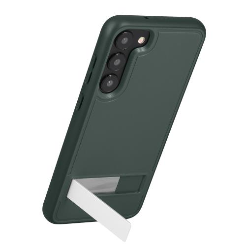 乐天商城 - kwmobile Samsung Galaxy S23 Plus対応 ケース - スタンド付き レンズ保護 耐衝撃 PC TPU - シリコン 深緑色