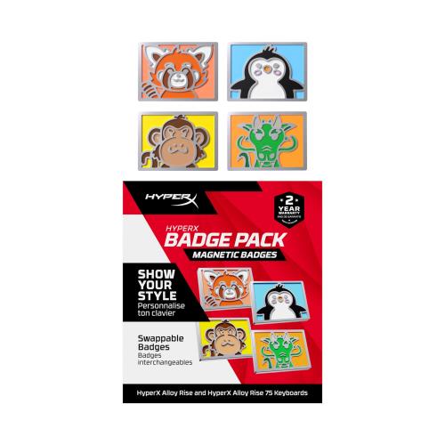 HyperX Alloy Rise/Rise 75専用 交換用マグネットバッジ 4枚セット カワイイ