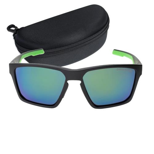 [キャプテンスタッグ] サングラス メンズ UVカット 偏光 サングラスケース 付き 紫外線カット おしゃれ ブランド 運転用 アウトドア スポーツ PCプラスチック スモークグリーンミラー CSP-011-2